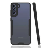 Samsung Galaxy S21 FE Kılıf Kenar Renkli Kamera Korumalı Mat Kapak - 8