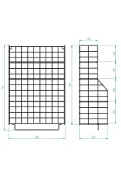 Modern Tasarım 4 Katlı Siyah Duvara Monte Dekoratif Raf - 11