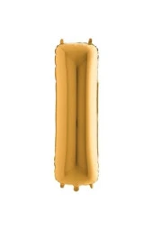 Harf Folyo Balon I Gold 40"(102cm)- - 1