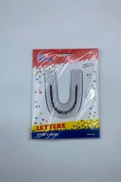 Harf Folyo Balon U Gümüş 40"(102cm)- - 1