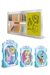 Yeni Nesil Simli Kum Boyama Seti, Karlar Ülkesi (ELSA&ANNA&OLAF DİSNEY_TS-01) thumbnail 4