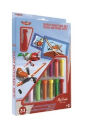 Disney Planes Uçaklar Eğitici ve Eğlenceli Kum Boyama Seti-Red Castle DS-09 - 1