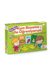 Eğitici ve Eğlenceli Kum Boyama Seti ile Harfleri Öğreniyorum-Red Castle RCSET-TUP-01-TR - 1