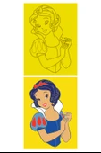 Disney Prenses, 5 Adet Büyük Boy A4, Kız Çocuk Kum Boyama Kartı Seti-Red Castle KB-D-054 - 4