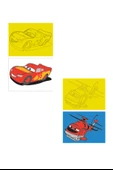 Disney Cars, 10 Adet Büyük Boy A4, Erkek Çocuk Kum Boyama Kartı Seti-Red Castle KB-D-102 thumbnail 6