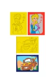 Disney Karma, 10 Adet Büyük Boy A4, Kız-Erkek Çocuk Kum Boyama Kartı Seti-Red Castle KB-D-101 - 5