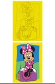 Disney Minnie Mouse, 5 Adet Büyük Boy A4, Kız Çocuk Kum Boyama Kartı Seti-Red Castle KB-D-051 - 3