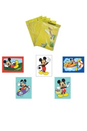Disney Mickey Mouse, 5 Adet Büyük Boy A4, Erkek Çocuk Kum Boyama Kartı Seti-Red Castle KB-D-050 - 1