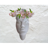 Mitolojik Esinti Medusa Duvar Bahçesi 20x8 cm Beyaz - 1