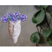 Mitolojik Esinti Medusa Duvar Bahçesi 20x8 cm Beyaz - 2