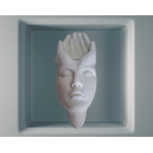 Mitolojik Esinti Medusa Duvar Bahçesi 20x8 cm Beyaz - 3