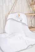 %100 Pamuk 75x75 cm Baskılı Başlıklı Bebek / Çocuk Kundak ve Battaniye - 11