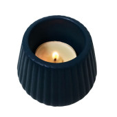Aurora Işıltısı Dekoratif Mumluk 2 li Fresco Mavi 7x6 cm - 2
