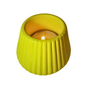 Aurora Işıltısı Dekoratif Mumluk 2 li Sarı 7x6 cm - 3