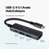 Ttec PD 100W 4in1 Type-C to Dönüştürücü Hub Type-C to PD3.0 4K HDMI USB-A 3.2 Usb Çoğaltıcı Görüntü Aktarım Cevirici - 2