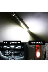 T10 Dipsiz W5w Canbus 24 Ledli Beyaz Park Plaka Ampulü (10 Adet) - 4