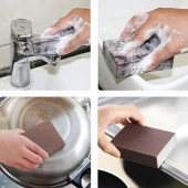 Banyo Wc Lavabo Taşı Mutfak Evye Musluk Kireç Yağ Kir Kazıma Temizleme Islak Kuru Sünger 4Lü SET - 4