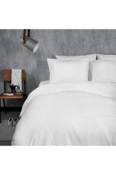 Lotusline HOME Tek Kişilik (160x220) Düz Beyaz Lüks Pamuklu Sadece Nevresim 1 Parça - 1