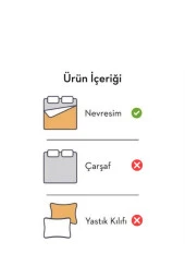 Lotusline HOME Tek Kişilik (160x220) Düz Beyaz Lüks Pamuklu Sadece Nevresim 1 Parça - 3