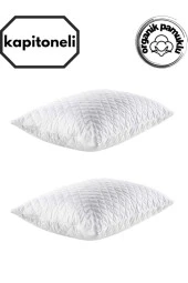 Lotusline Kapitoneli Yastık Alezi Fermuarlı 50*70 2'li Set Antialerjik Ve Antibakteriyel - 1