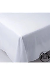 Lotusline Home Battal Boy Düz Beyaz Lüks Pamuklu Ranforce Çarşaf 240 * 260 - 1