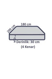 Lotusline Home Fitted Lastikli Tek Kişilik Çarşaf 120x200 - 4