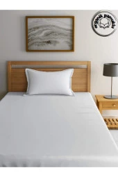 Lotusline Home Battal Boy Düz Beyaz Lüks Pamuklu Ranforce Çarşaf 240 * 260 - 2