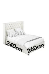Lotusline Home Battal Boy Düz Beyaz Lüks Pamuklu Ranforce Çarşaf 240 * 260 - 6