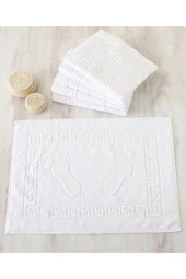 Lotusline Home Lüks % 100 Pamuk Beyaz Ayak Havlusu 50 * 70 3 Lü Set - 3