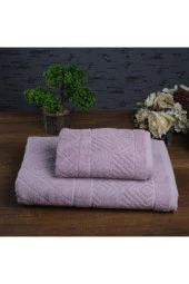 Lotusline | 50x90 + 100x150 Cm | Piramit | %100 Pamuk | 6 renk | 2'li | Banyo Havlusu Seti - 2