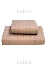 Lotusline Fırça Desen Ranforce Lastikli Fitted Çarşaf Takımı Tek Kişilik Yastıklı Kahverengi 120x200 - 3