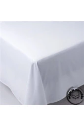 Lotusline Home Lüks Pamuklu Düz Beyaz Çarşaf Tek Kişilik 160*240 - 1