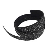 Angel Çanta Aksesuar 3 cm Polyester Kolon Siyah Gümüş Simli 1 Metre thumbnail 2