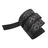 Angel Çanta Aksesuar 3 cm Polyester Kolon Siyah Gümüş Simli 1 Metre thumbnail 4