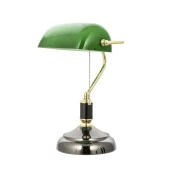 Eray Aydınlatma Banker Masa Lambası PVC Başlıklı Yeşil - Siyah thumbnail 1