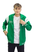 Kız Erkek Çocuk Unisex Kapüşonlu Kolej Ceket - 5