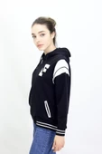 Kız Erkek Çocuk Unisex Kapüşonlu Kolej Ceket - 11