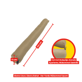 XPERMATE Fermuarlı Seyahat Yastığı Cırt Cırtlı Seyahat Boyun Yastığı Yolculuk Yastığı 110cm Bej - 3