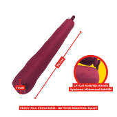 XPERMATE Fermuarlı Seyahat Yastığı Cırt Cırtlı Seyahat Boyun Yastığı Yolculuk Yastığı 110cm Bordo - 3