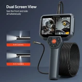 DEPSTECH Üç Lensli Işıklı Kanalizasyon İnceleme Kamerası - 15m Kablo - 7.9mm - 4