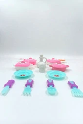 17 Parça Oyuncak Mutfak Seti Kaliteli ve Yerli Üretim - 2