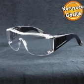 İş Güvenlik Gözlüğü Lazer UV Laboratuvar Laborant Koruyucu Kaynak Gözlüğü Toz Korumalı Gözlük Şeffaf thumbnail 1