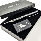 İsme Kişiye Özel Üç Hilal ve Bozkurt İşlemeli Çakmak Kalem Seti thumbnail 3