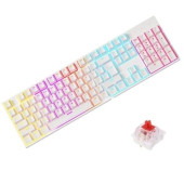 Beyaz Bkb4 Full Rgb Red/Blue Switch Q Gaming Tam Mekanik Kablolu Oyuncu Klavyesi - 1