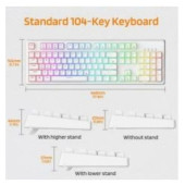 Beyaz Bkb4 Full Rgb Red/Blue Switch Q Gaming Tam Mekanik Kablolu Oyuncu Klavyesi - 5