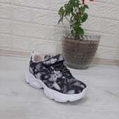 M.P One 3216 Siyah Simli Cırtlı Hafif Rahat Kız Çocuk Spor Ayakkabı thumbnail 3