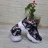 M.P One 3216 Siyah Simli Cırtlı Hafif Rahat Kız Çocuk Spor Ayakkabı thumbnail 2