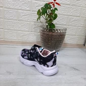 M.P One 3216 Siyah Simli Cırtlı Hafif Rahat Kız Çocuk Spor Ayakkabı thumbnail 4