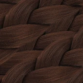 Afrika Örgüsü Ve Rasta İçin Sentetik Saç - Kahverengi thumbnail 2