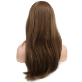 Katlı Kesim Perçemli Düz Fiber Sentetik Orta Boy Peruk - Bebek Kumralı thumbnail 1